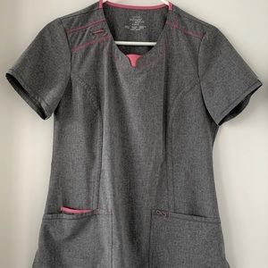 Cherokee Infinity Scrub Top Grey